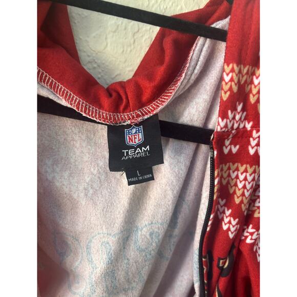 San Francisco 49ers NFL Team Apparel Men's Winter Red Onesie Pajamas Large - Picture 4 of 7